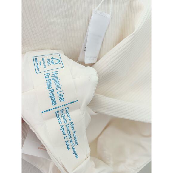 Andie Swim The Asbury Ribbed One Piece Swimsuit in Coconut White L NWT - Picture 4 of 7
